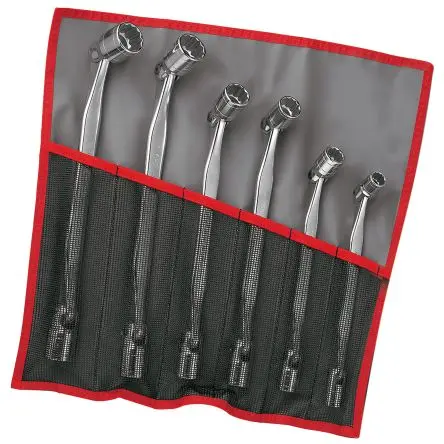 Produktfoto 1 von Facom 66A.JE6T 8 x 9 to 18 x 19 mm Steckschlüssel Ratsche Chrom Vanadium Stahl Schließer (NO), Länge 360mm