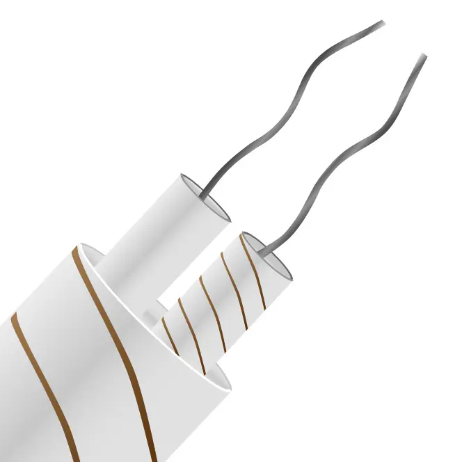 Produktfoto 1 von RS PRO Ungeschirmt 1/0.315mm Glasfaser-isoliert Thermoelement Kabel/Draht für Thermoelement Typ T, L. 100m, max. +350°C
