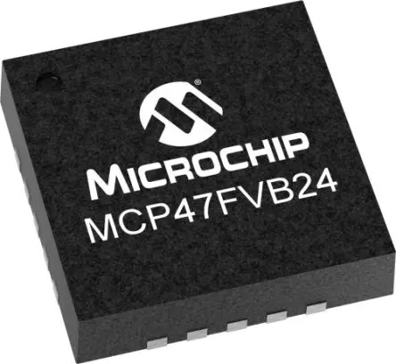 Produktfoto 1 von Microchip 12 bit 4 DAC QFN, 20-Pin, Interface Seriell-I2C