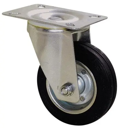 Produktfoto 1 von Guitel Hervieu Drehbar Rolle, Rad ø 125 mm, 125 kg, Ges H. 158 mm, Rad B. 38 mm, Gummi
