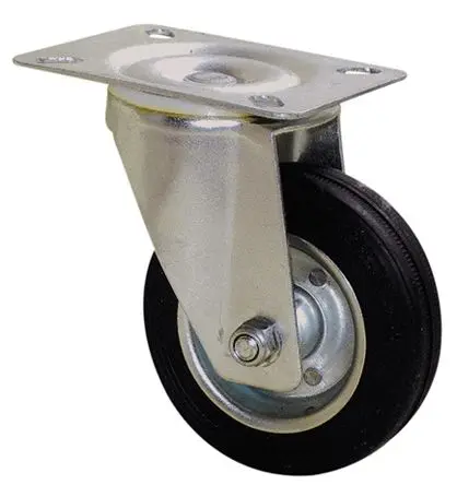 Produktfoto 1 von Guitel Hervieu Drehbar Rolle, Rad ø 100 mm, 100 kg, Ges H. 130 mm, Rad B. 30 mm, Gummi
