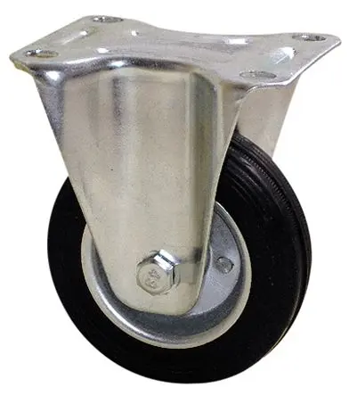 Produktfoto 1 von Guitel Hervieu Feststehend Rolle, Rad ø 125 mm, 125 kg, Ges H. 158 mm, Rad B. 38 mm, Gummi
