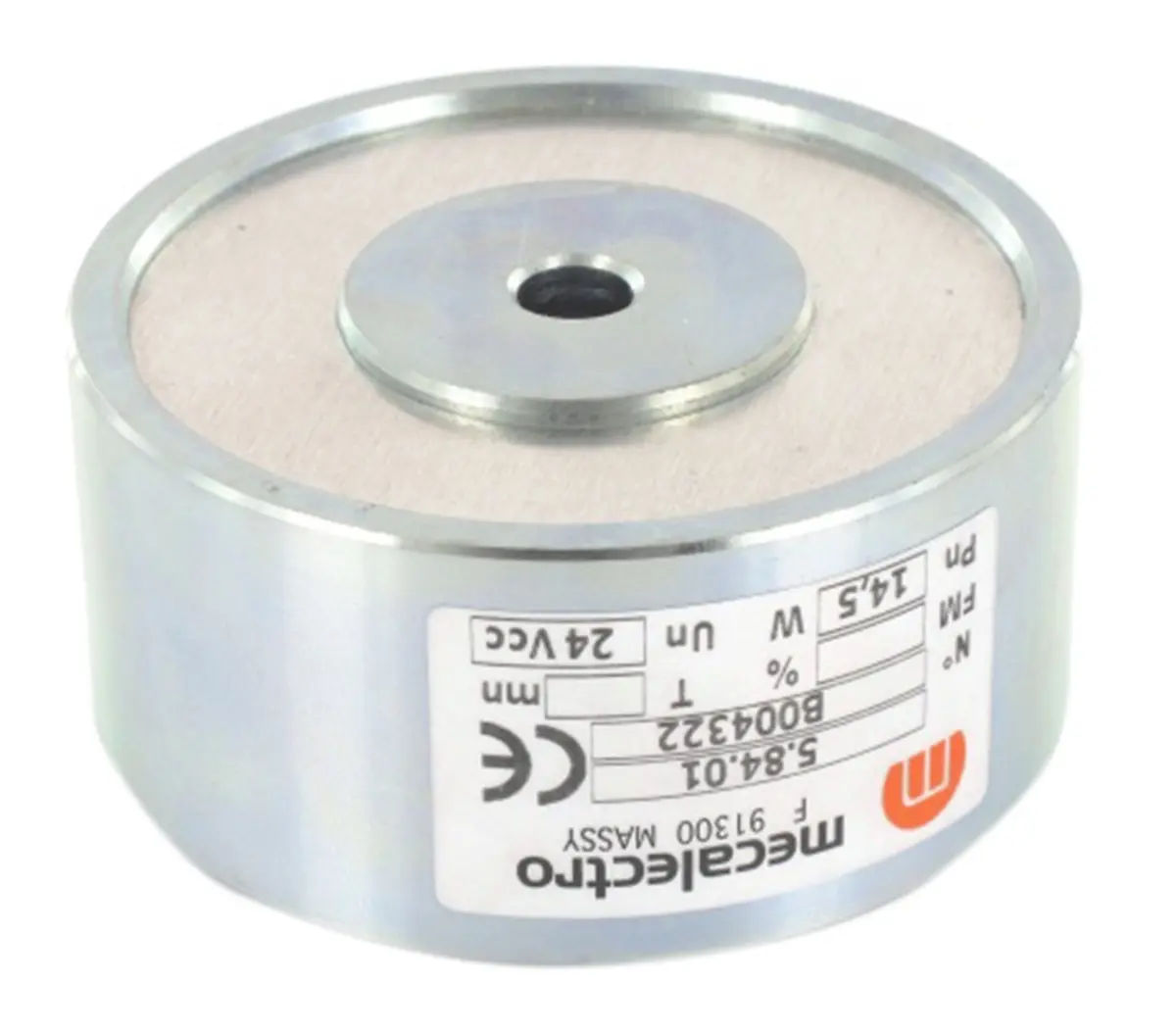 Produktfoto 1 von Mecalectro Haltemagnet, 2000 N, 24 V dc, ø 75 mm, DC