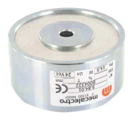 Produktfoto 1 von Mecalectro Haltemagnet, 2000 N, 24V dc, ø 75 mm, DC