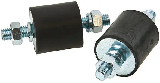 Produktfoto 1 von FIBET Gummi Vibrationsdämpfer, Außen-/Außengewinde Puffer M6, Ø 25mm x 20mm