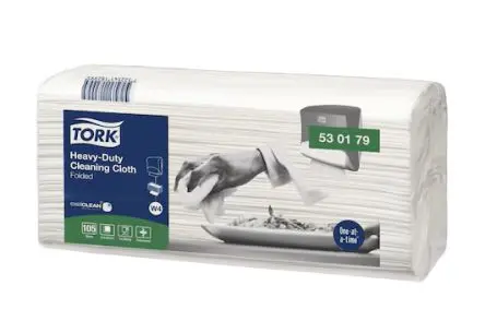 Produktfoto 1 von Tork Tork Lappen für Industrielle Reinigung Vliesstoff Rahmenklemme Trocken 105 pro Paket Stk. Weiß, 415 x 355 mm