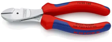 Produktfoto 1 von Knipex Knipex Mit abgeflachter Kante Seitenschneider Schließer (NO) 160mm / Backen 22mm, Schneidleistung 3.1 mm