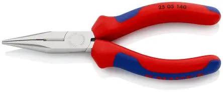 Produktfoto 1 von Knipex Spitzzange / Backen 42mm Schneidkraft → Harter Draht: 1,6 mm, mittelharter Draht: 2,5 mm 140 mm