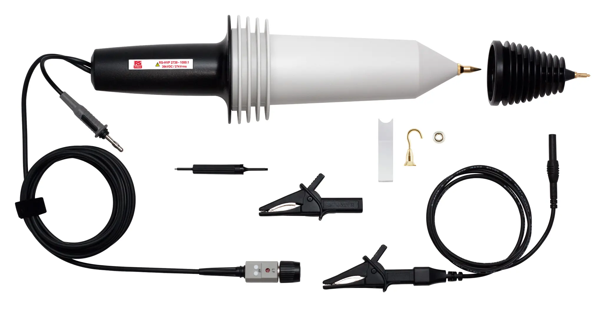 Produktfoto 1 von RS PRO TT-HVP RS-HVP 2739 Oszilloskoptastkopf Spannung 1:1000 dB 50 MHz 39 kV ac/dc BNC