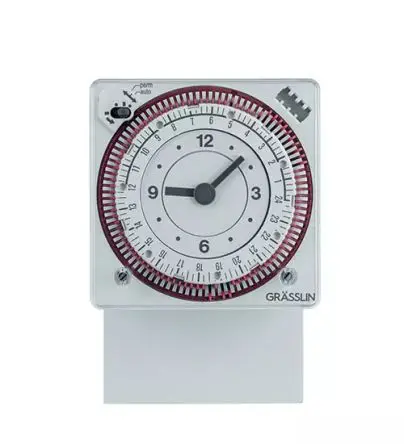 Produktfoto 1 von Grässlin Analog DIN-Schienen-Zeitschaltuhr 230V ac, Stunden, 1-Kanal