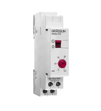Produktfoto 1 von Grässlin Analog DIN-Schienen-Zeitschaltuhr 230V ac, Minuten, 1-Kanal