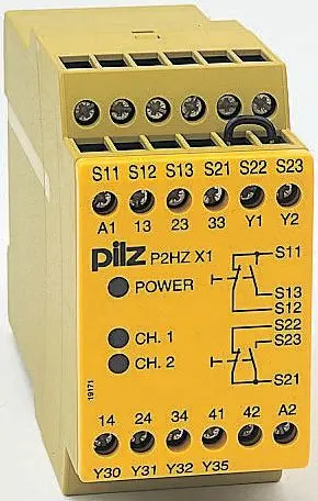 Produktfoto 1 von Pilz P2HZ X1 Sicherheitsrelais 115V ac, 3 Sicherheitskontakte, 1 Hilfsschalter, Manuell EN 60947-5-1, EN 60068-2-78, EN