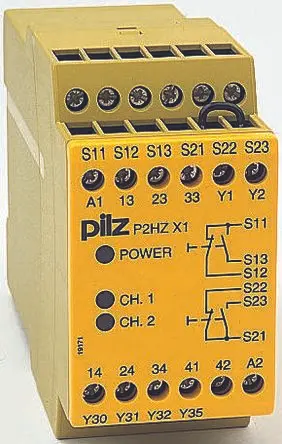 Produktfoto 1 von Pilz P2HZ X1 Sicherheitsrelais 115V ac, 3 Sicherheitskontakte, 1 Hilfsschalter, Manuell EN 60947-5-1, EN 60068-2-78, EN