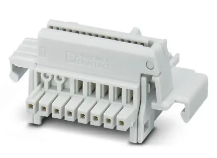 Produktfoto 1 von Phoenix Contact TBUS DIN-Schienensteckverbinder Hellgrau, 0.5mm², 32V Einsteck-Anschluss