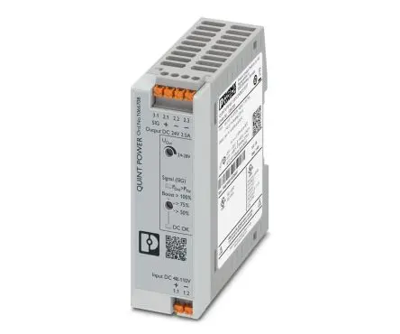Produktfoto 1 von Phoenix Contact QUINT POWER DC/DC Konverter, 24V dc OUT 2.5 A DIN-Hutschiene 110V dc 2.6 kV 60 W -25 °C 70 °C