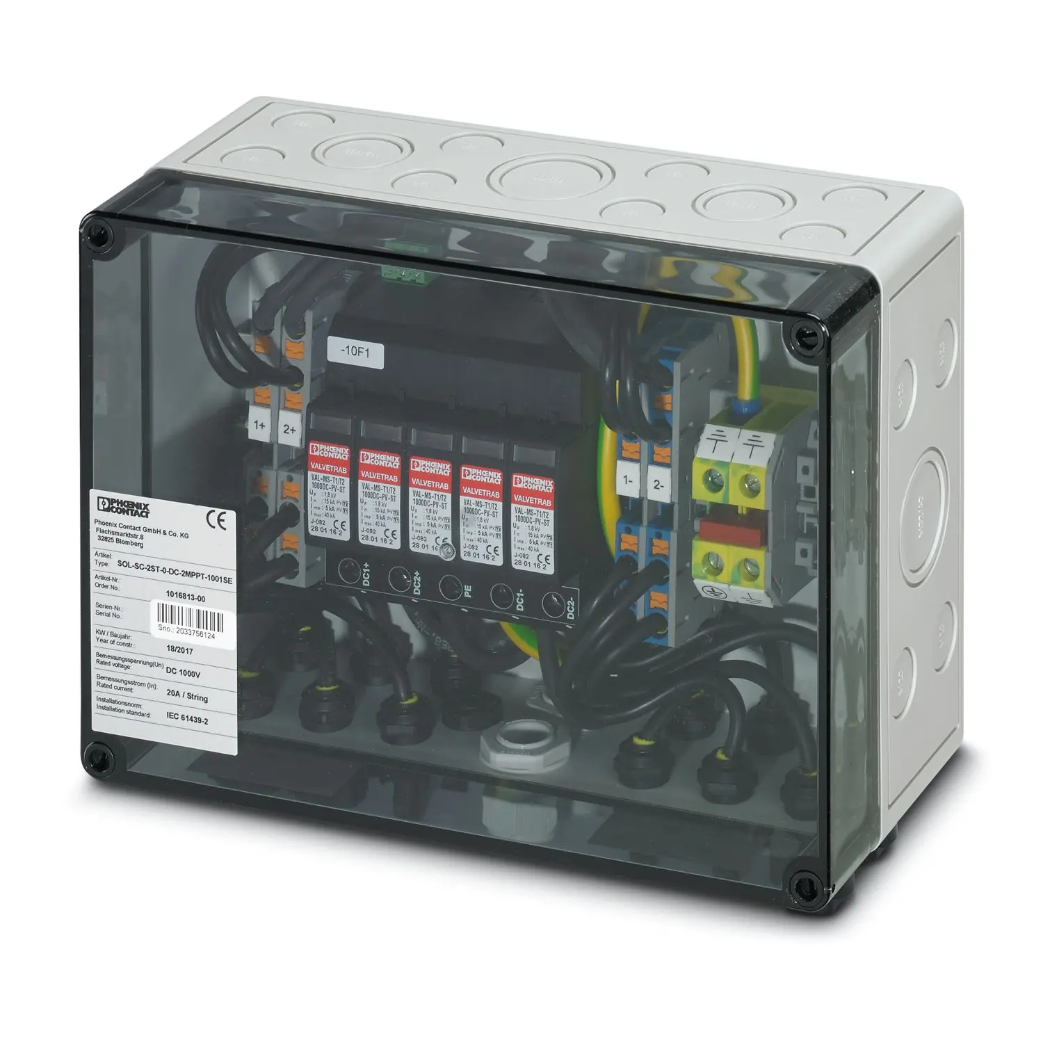 Produktfoto 1 von Phoenix Contact SOL-SC SOL-SC Wandanschlusskasten 20 A