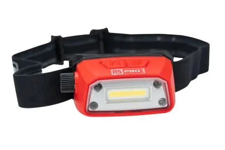 Produktfoto 1 von RS PRO LED Stirnlampe 400 lm / 20 M Wiederaufladbar