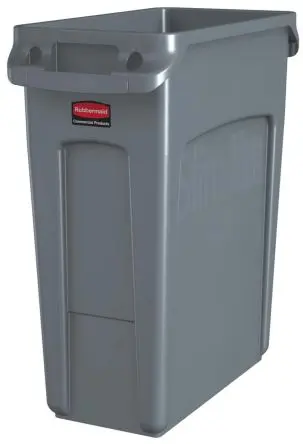 Produktfoto 1 von Rubbermaid Commercial Products Rubbermaid Polyethylen Mülleimer 60L Grau T 558.8 mm H. 558.8 mm B. 558.8mm Schließer