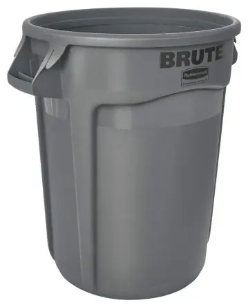 Produktfoto 1 von Rubbermaid Commercial Products BRUTE Polyethylen Mülleimer 121.1L Grau T 708 mm H. 69.2 cm ø 55.9 cm
