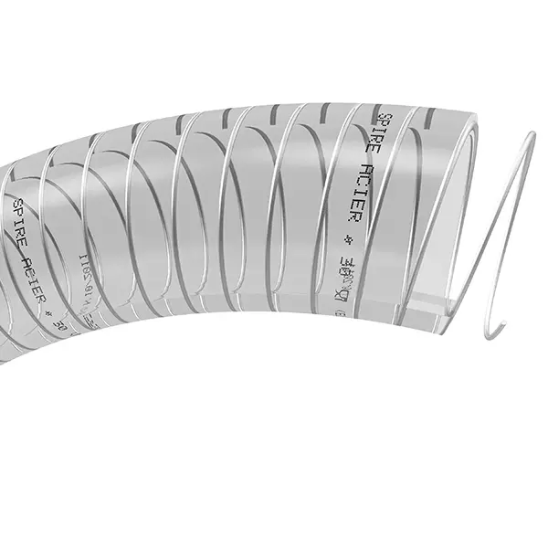Produktfoto 1 von TRICOFLEX SPIRE ACIER Schlauch, Ø 60mm 72mm Klar PVC Übertragung, Vakuum 5,5 bar für Industrieausführung x 30m