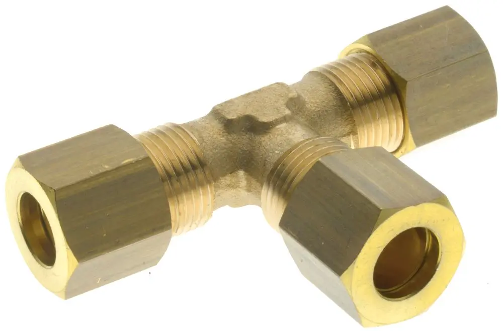 Produktfoto 1 von RS PRO Messing Steckfitting T-Abzweig Metrisch Metrisch M14 Buchse Buchse Messing Metrisch M14