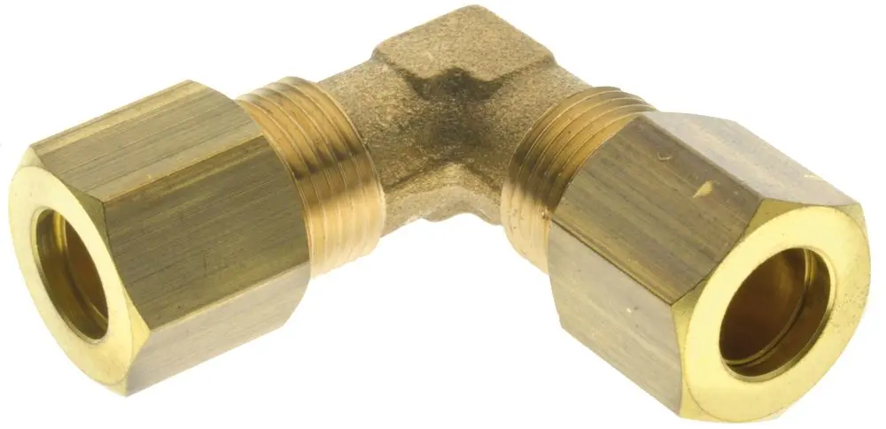 Produktfoto 1 von RS PRO Messing Steckfitting Winkelstück Metrisch Metrisch M14 Buchse Buchse Messing Metrisch M14