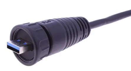 RS PRO Stecker GT118 IC-Buchse USB-Kabel, USB Typ A Buchse / Nicht abgeschlossen, 2 m USB 3.0 Schwarz