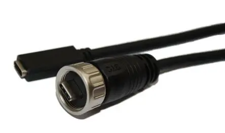 Produktfoto 1 von RS PRO Stecker GT21C IC-Buchse USB-Kabel, USB Typ C Buchse / USB Typ C, 2 m USB 3.1 Schwarz