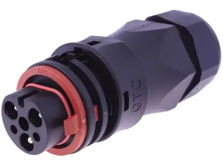 Produktfoto 1 von RS PRO M35 Power 43.5 mm M35 Rundsteckverbinder Stecker 3-polig Stecker 41A Kabel IP67