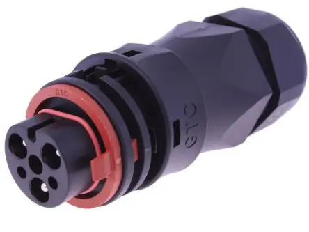 Produktfoto 1 von RS PRO M25 Power 34.2 mm M25 Rundsteckverbinder Stecker 3-polig Stecker 30A Kabel IP67