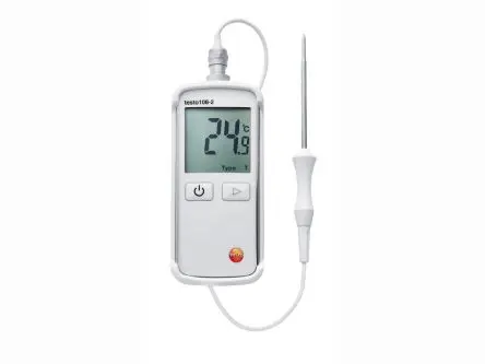 Produktfoto 1 von Testo Digitales Thermometer, 108-2, Drahtlos, 1 bis 300 °C ±0.5°C max, Messelement Typ Typ T