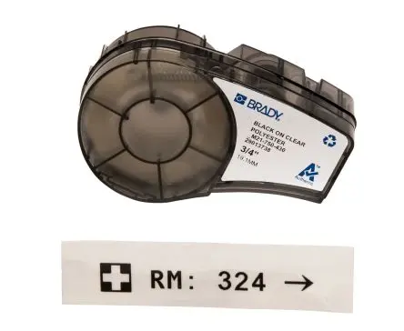 Produktfoto 1 von Brady Beschriftungsband Schwarz für BMP21 LAB auf Weiß 6.4 m 19.05 mm 21 ft 0.75 Zoll