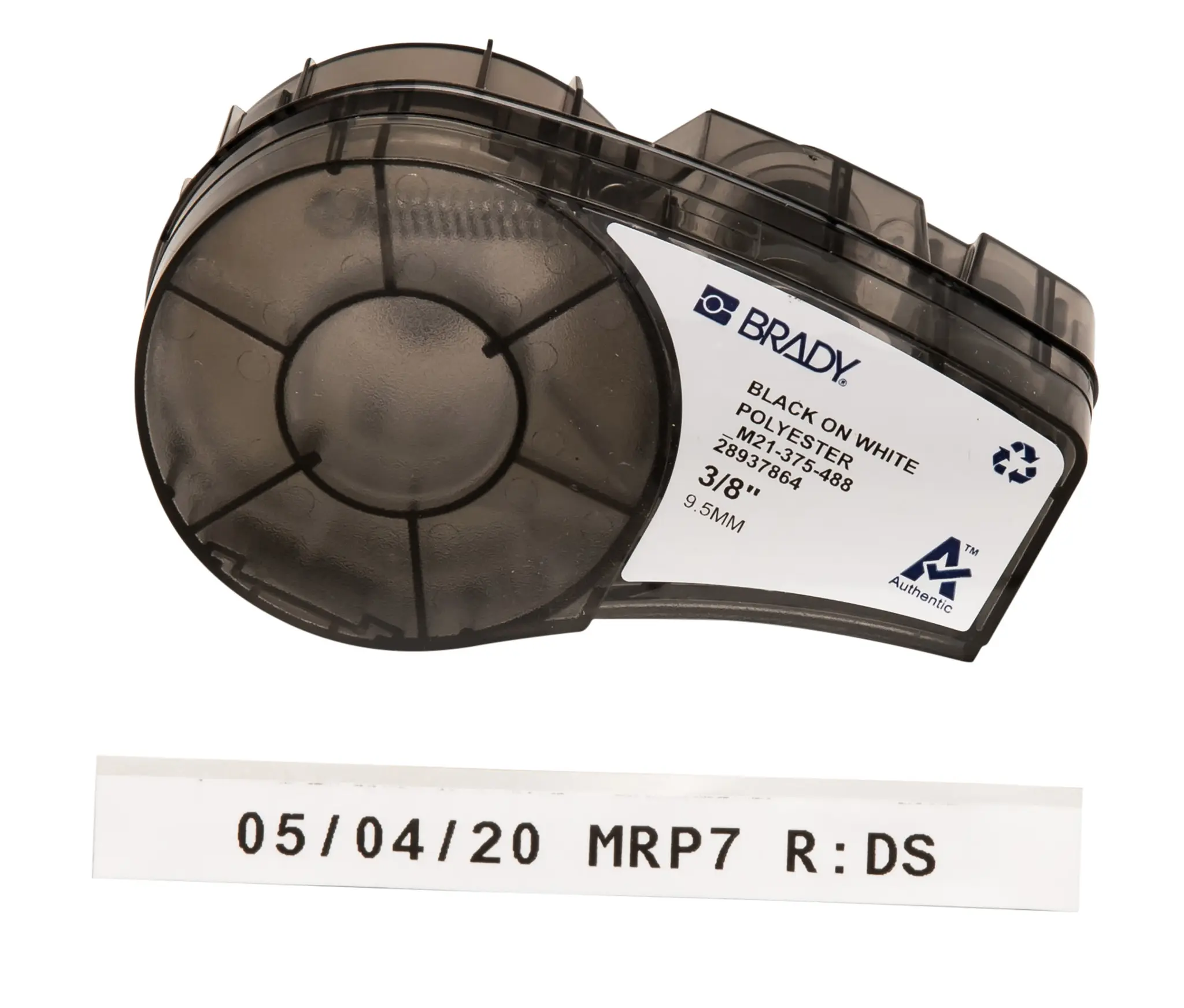 Produktfoto 1 von Brady B-488 Beschriftungsband Schwarz für M210, M210-LAB, M211, BMP21-PLUS, BMP21-LAB, IDPAL, LABPAL auf Schwarz auf