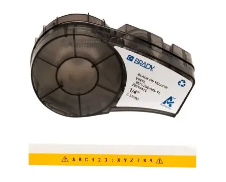 Produktfoto 1 von Brady Beschriftungsband Schwarz für BMP21 LAB auf Gelb 6.4 m 6.35 mm 6.35 mm