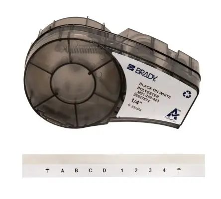 Produktfoto 1 von Brady Beschriftungsband Schwarz für BMP21 LAB auf Gelb 6.4 m 6.35 mm 6.35 mm