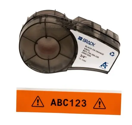Produktfoto 1 von Brady Beschriftungsband Schwarz für BMP21 LAB auf Schwarz, Blau, Braun, lichtdurchlässig, Gold, Grün, Grau, Orange,