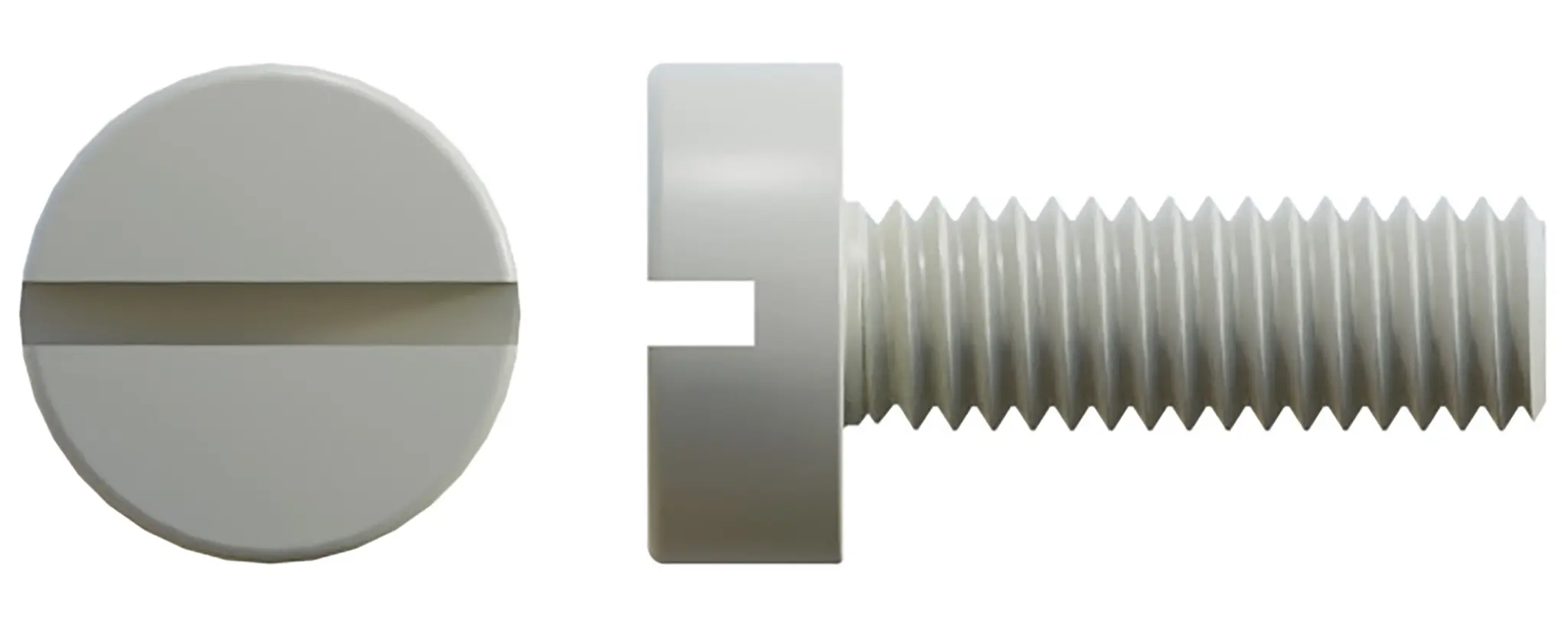 RS PRO Zylinderkopf Schlitz Schrauben , M3 x 30.0mm Nylon