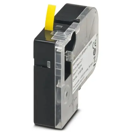 Produktfoto 1 von Phoenix Contact 2 (EX5)R C1 YE/BK, MM-WMS-2 3 Kabelmarkierung, Gelb, Ø 1.6 mm - 3.2 mm, 1.8 m x 6.7mm