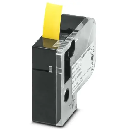 Produktfoto 1 von Phoenix Contact 5 (EX16)R C1 YE/BK, MM-WMS-2 9 Kabelmarkierung, Gelb, Ø 4.8 mm - 9.5 mm, 1.8 m x 16.5mm