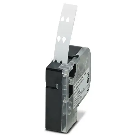 Produktfoto 1 von Phoenix Contact 2 (15X6)R C1 WH/BK, MM-WMT 4 Kabelmarkierung Aufschiebbar Weiß, Ø 3 mm - 4.2 mm, 6 mm x 33.4mm