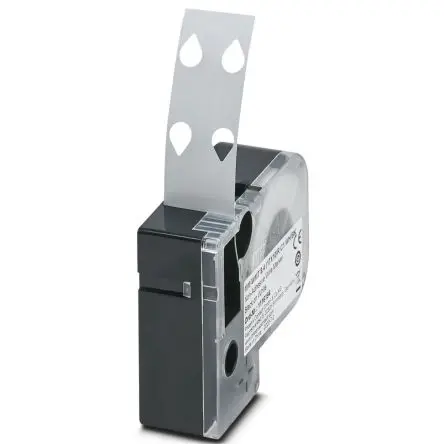 Produktfoto 1 von Phoenix Contact 4 (17X10)R C1 WH/BK, MM-WMT 8 Kabelmarkierung Aufschiebbar Weiß, Ø 5 mm - 8.4 mm, 10.4 mm x 44.4mm
