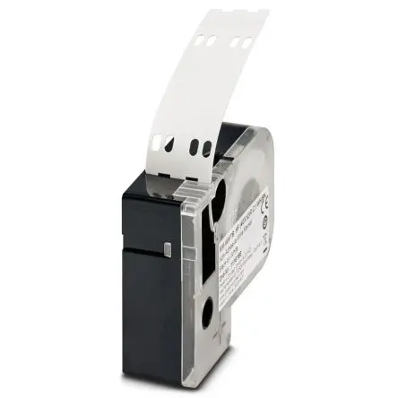 Produktfoto 1 von Phoenix Contact MM-WMTB HF (40X12)R C1 WH/BK Kabelmarkierung, Weiß, Ø 6 mm - 6 mm, 11.55 mm x 40mm