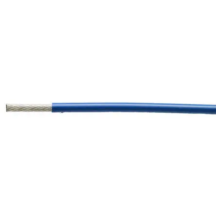 Produktfoto 1 von TE Connectivity Einzeladerleitung 0.75 mm², 10 AWG 100m Blau LSZH isoliert Ø 1.6mm 19/0,23 mm Litzen