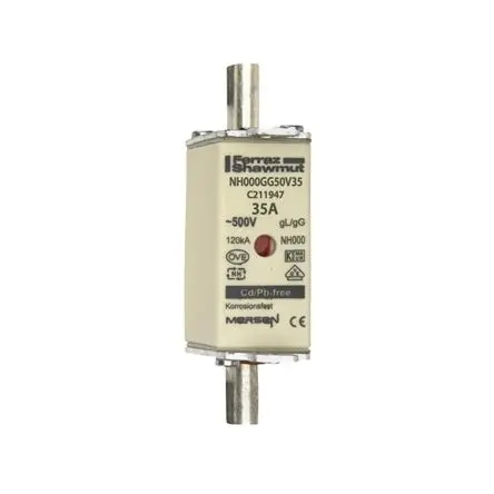 Produktfoto 1 von Mersen NH Sicherungseinsatz 78 x 52 x 21 mm, 500V ac / 35A gG, gL, gG IEC, DIN