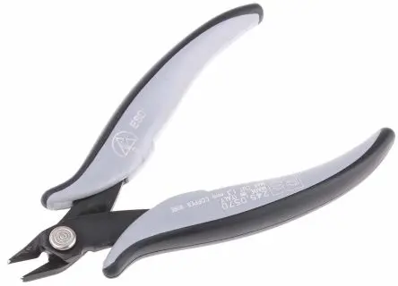 Produktfoto 1 von RS PRO ESD-Sicherheit Glatt Kabelschneider Schließer (NO) 138mm / Backen 8mm, Schneidleistung 1.3 mm