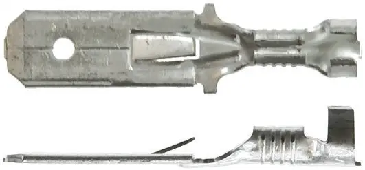 Produktfoto 1 von TE Connectivity FASTIN-FASTON .110 Flachsteckhülse, Schwarz, Unisoliert, 2.79 x 0.79 mm, Stecker, 20 AWG min, 15 AWG