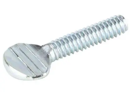 Produktfoto 1 von RS PRO Stahl Schulterlose Rändelschraube Flach, Verzinkt
