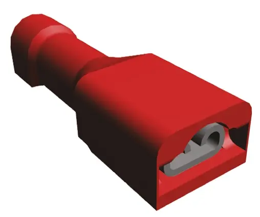 TE Connectivity Ultra-Fast .110 Flachsteckhülse, Rot, Isoliert, 2.79 x 0.8 mm, Buchse, 22 AWG min, 18 AWG
