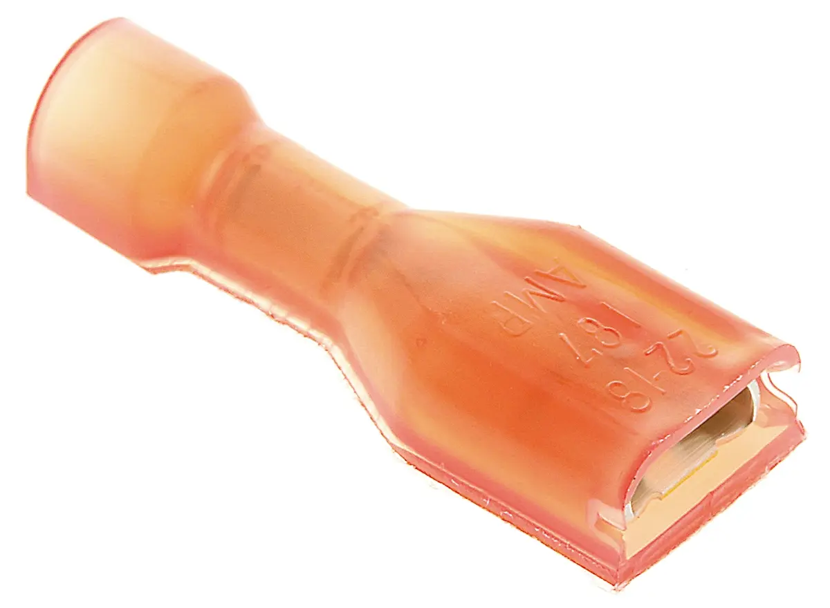 Produktfoto 1 von TE Connectivity Ultra-Fast .187 Flachsteckhülse, Rot, Isoliert, 4.75 x 0.51 mm, Buchse, 22 AWG min, 18 AWG