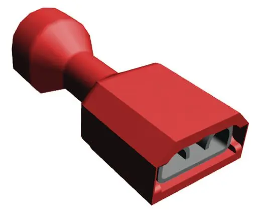 Produktfoto 1 von TE Connectivity Ultra-Fast .250 Flachsteckhülse, Rot, Isoliert, 6.35 x 0.81 mm, Buchse, 22 AWG min, 18 AWG